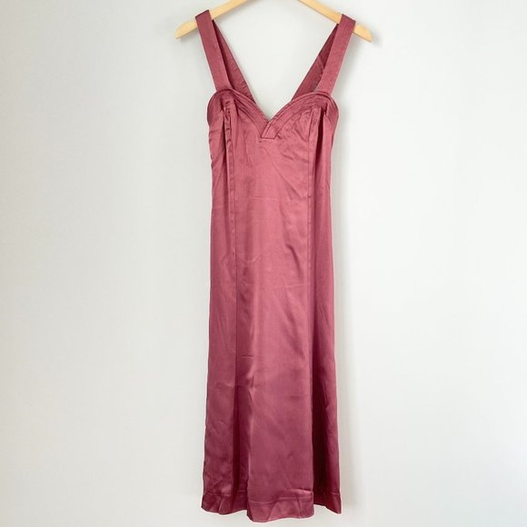 Anthropologie NWT Cross-Back Midi Dress Size 4P - Picture 5 of 14